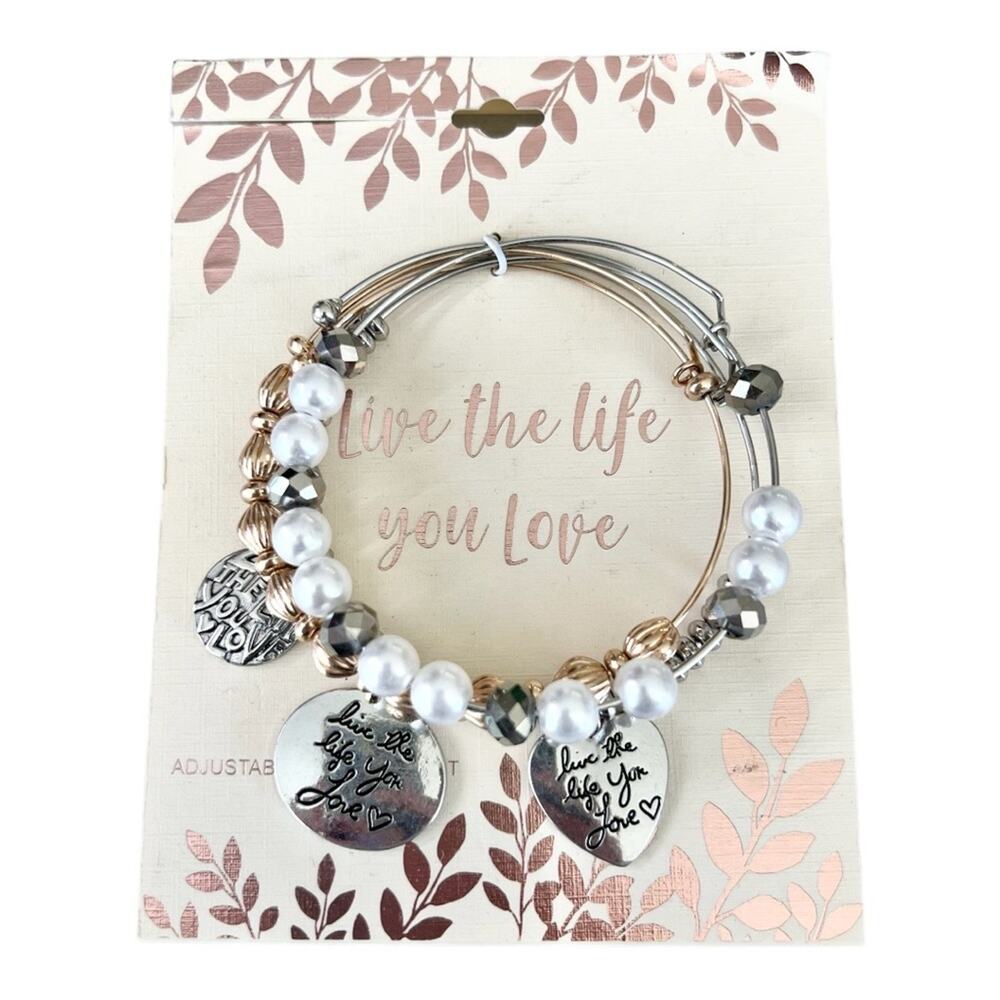 Kohl’s bracelet gift love the life you love adjustable bracelets NWT